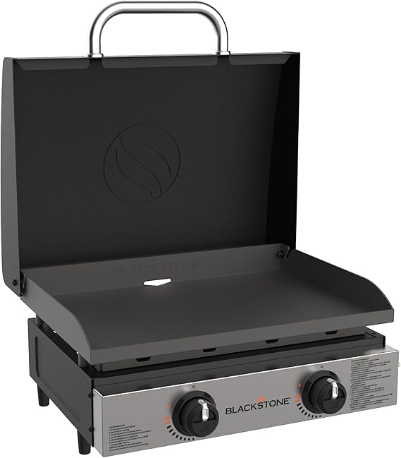 Blackstone 1813 Original 22” Tabletop Griddle with Hood and Stainless Steel