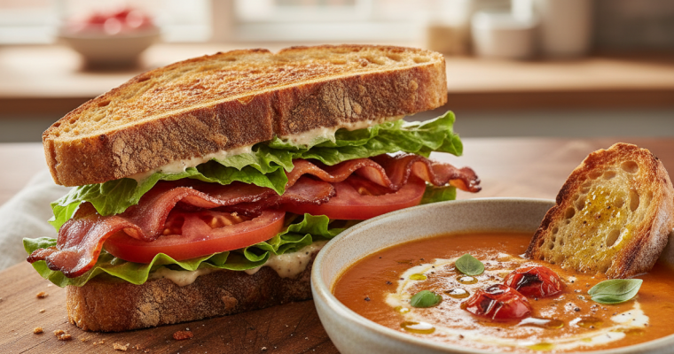 Bright Roasted Roma Tomato Soup with Lemon and Garlic