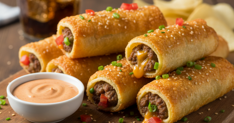 Cheeseburger Egg Rolls: The Ultimate Big Game Appetizer