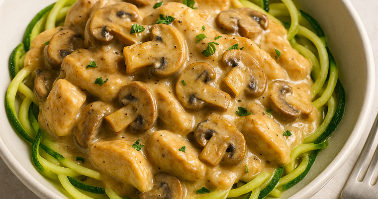 Low‑Salt, Diabetic‑Friendly Chicken Stroganoff with Mushrooms
