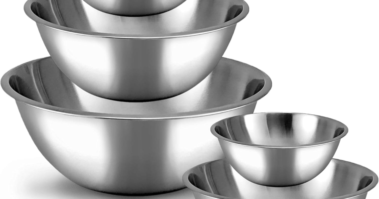 Meal Prep Stainless Steel Mixing Bowl (5-Piece Set)