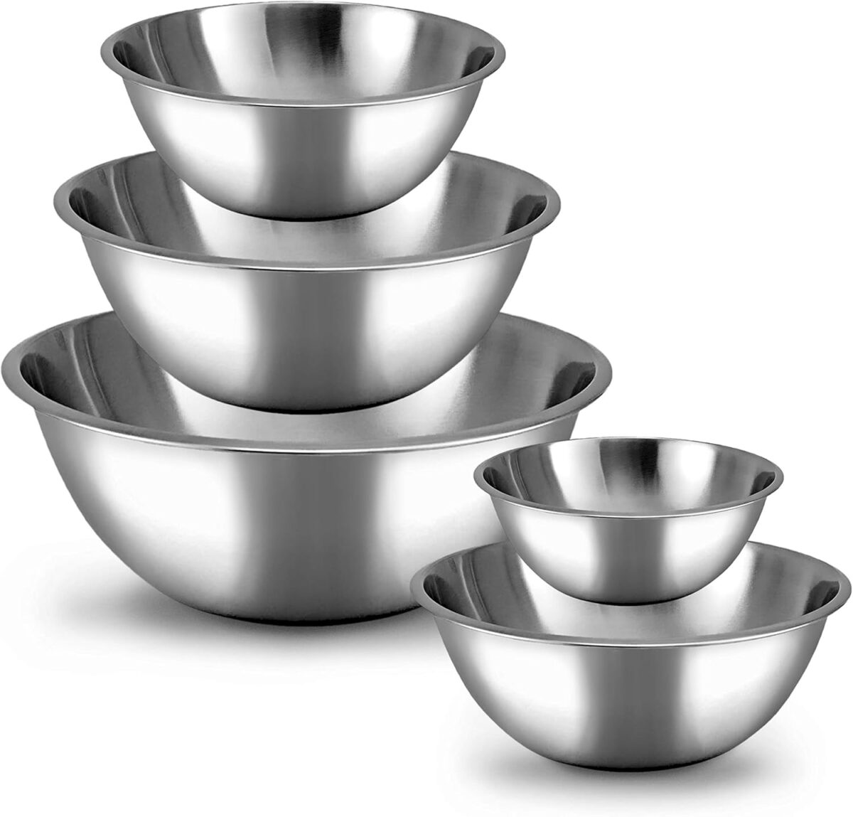 Meal Prep Stainless Steel Mixing Bowl (5-Piece Set)