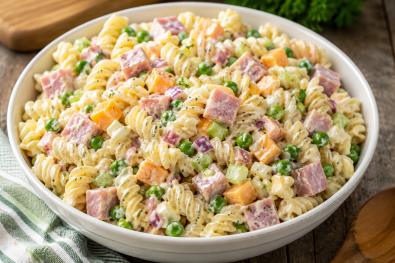 Deli-Style Ham and Pea Pasta Salad
